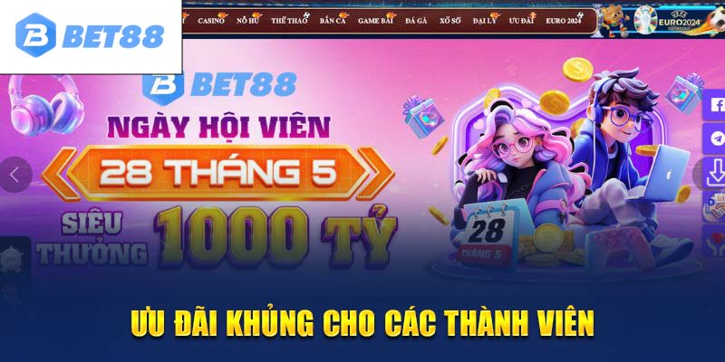 Những ưu đãi giá trị dành riêng cho đại lý BET88